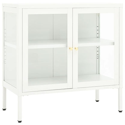 Sideboard 70X35X70Cm Stahl Glas Kommode Beistellschran