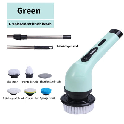 9-In-1 Electric Cleaning Brush Electric Spin Cleaning Scrubber Electric Cleaning Tools Parlour Kitchen Bathroom Cleaning Gadgets